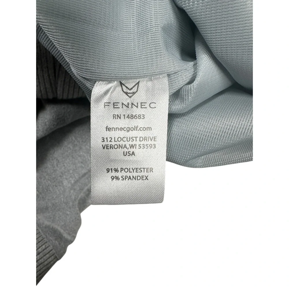 Fennec Golf Quail Hollow Windshirt Mens XXL Gray Micro Suede Long Sleeve NWT